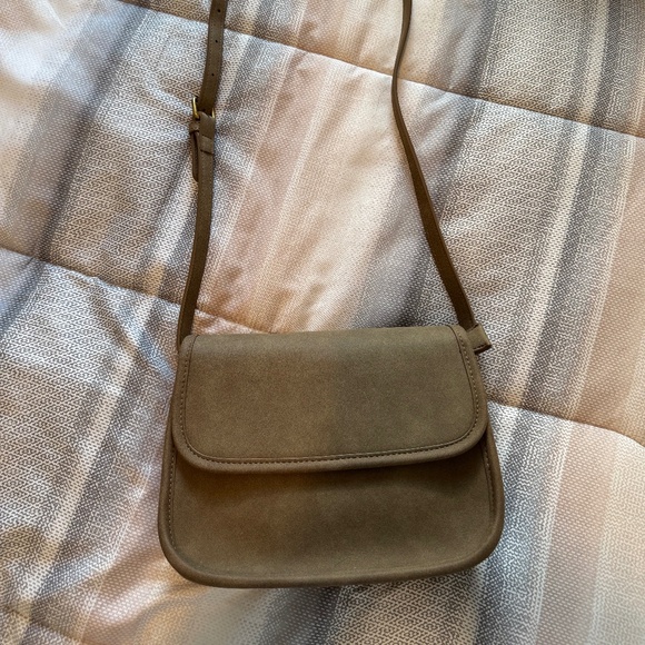 Brandy Melville Brown Suede Crossbody - Picture 1 of 3